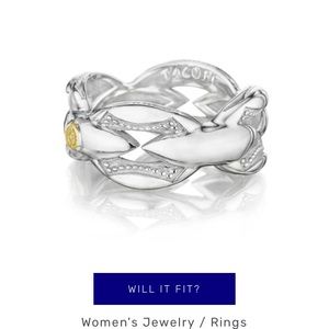 Tacori sterling silver with 18kt gold Tacori stamp